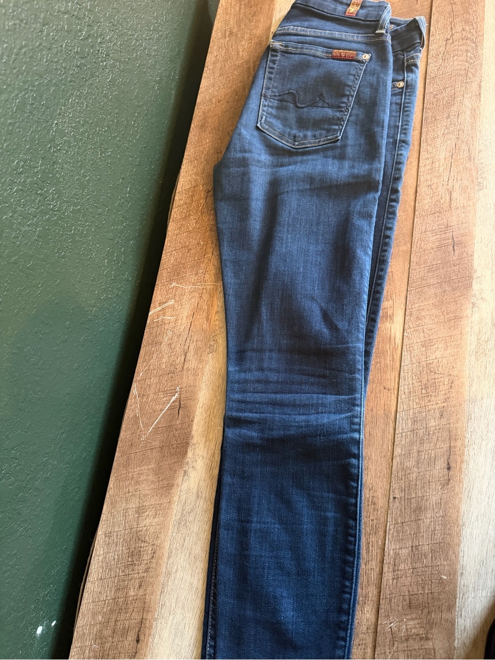 7 For All Mankind Dark Blue Skinny Jeans